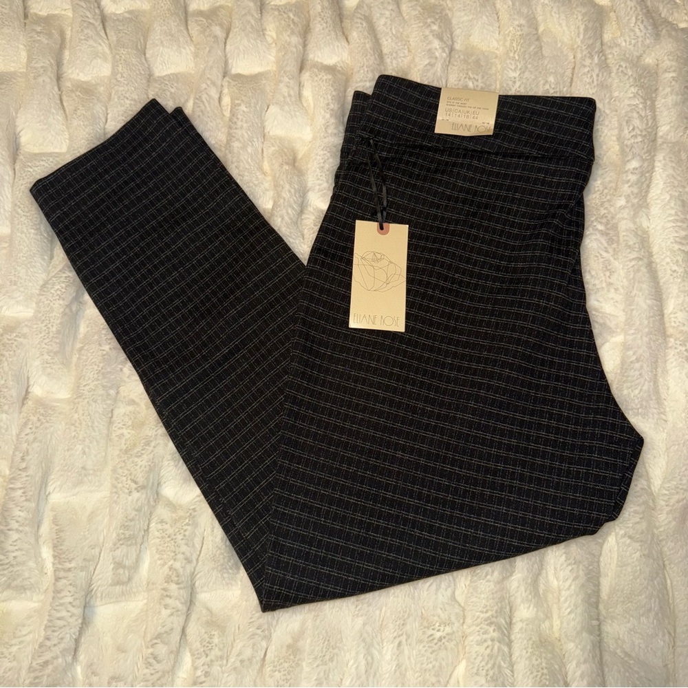 Eliane Rose Women’s Black Checkered Dress Pants
